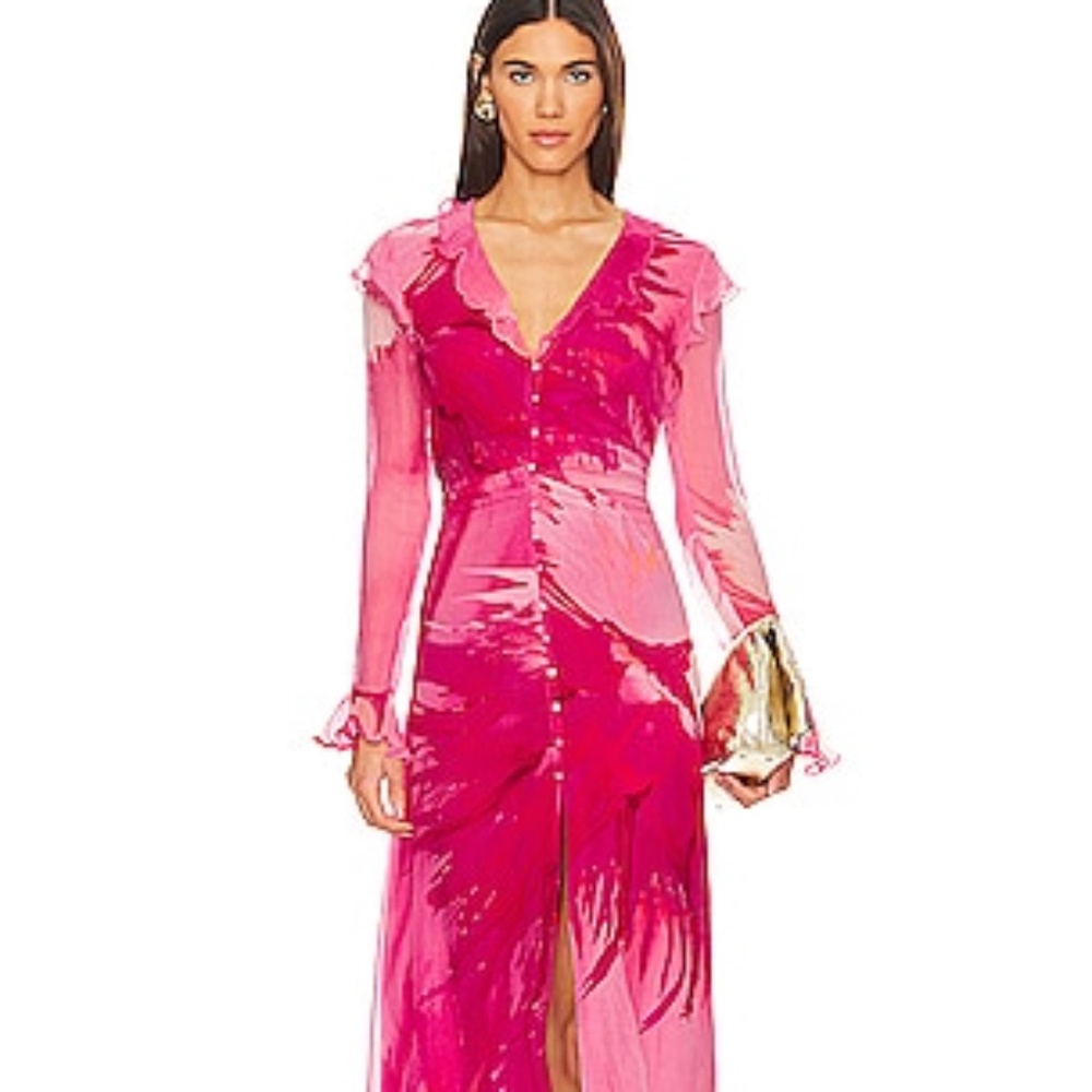 HEMANT AND NANDITA Abira Maxi Dress in Pink